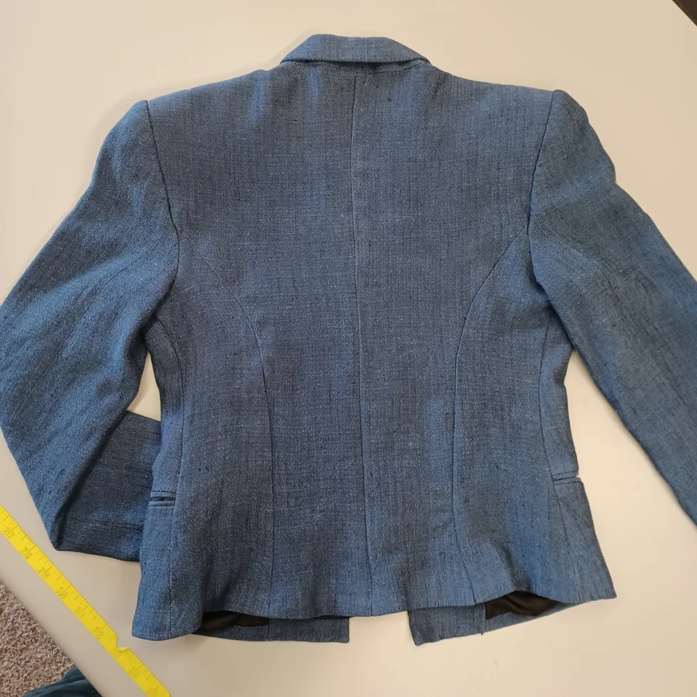 RESTORED 1940s Style Linen Blend Blazer (see measurements!) - Picture 3 of 15